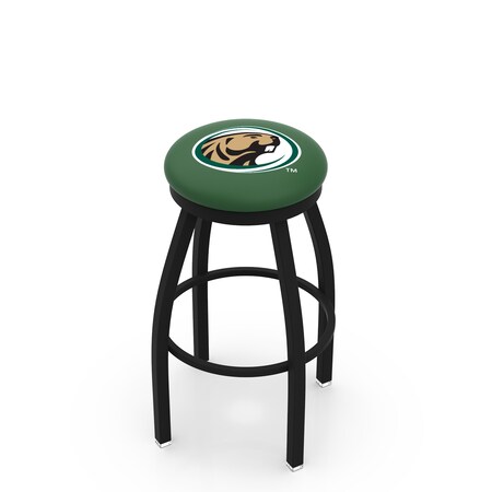 30 Blk Wrinkle Bemidji State Swivel Bar Stool,Accent Ring